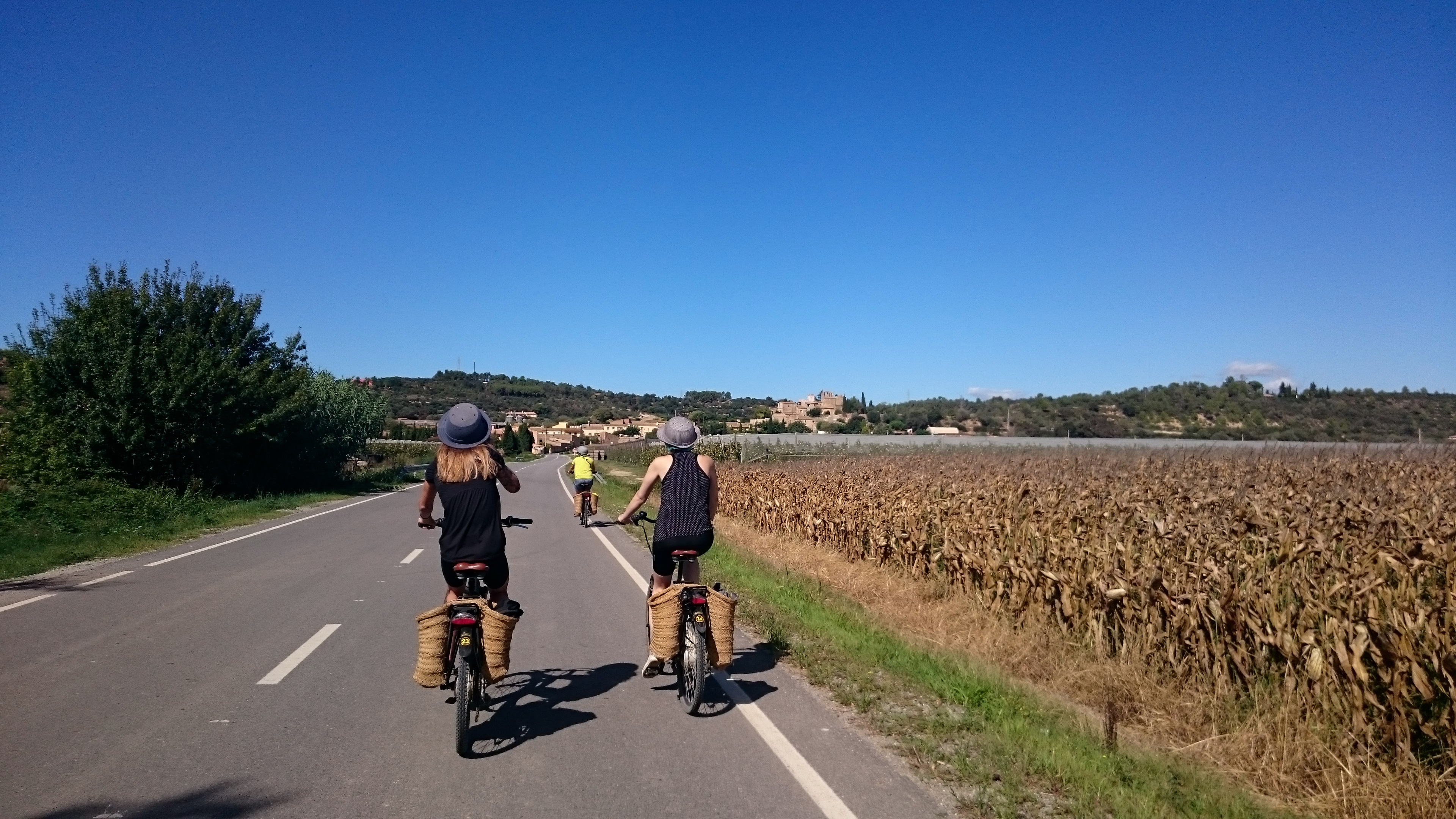 Mary goes cycling in Catalonia