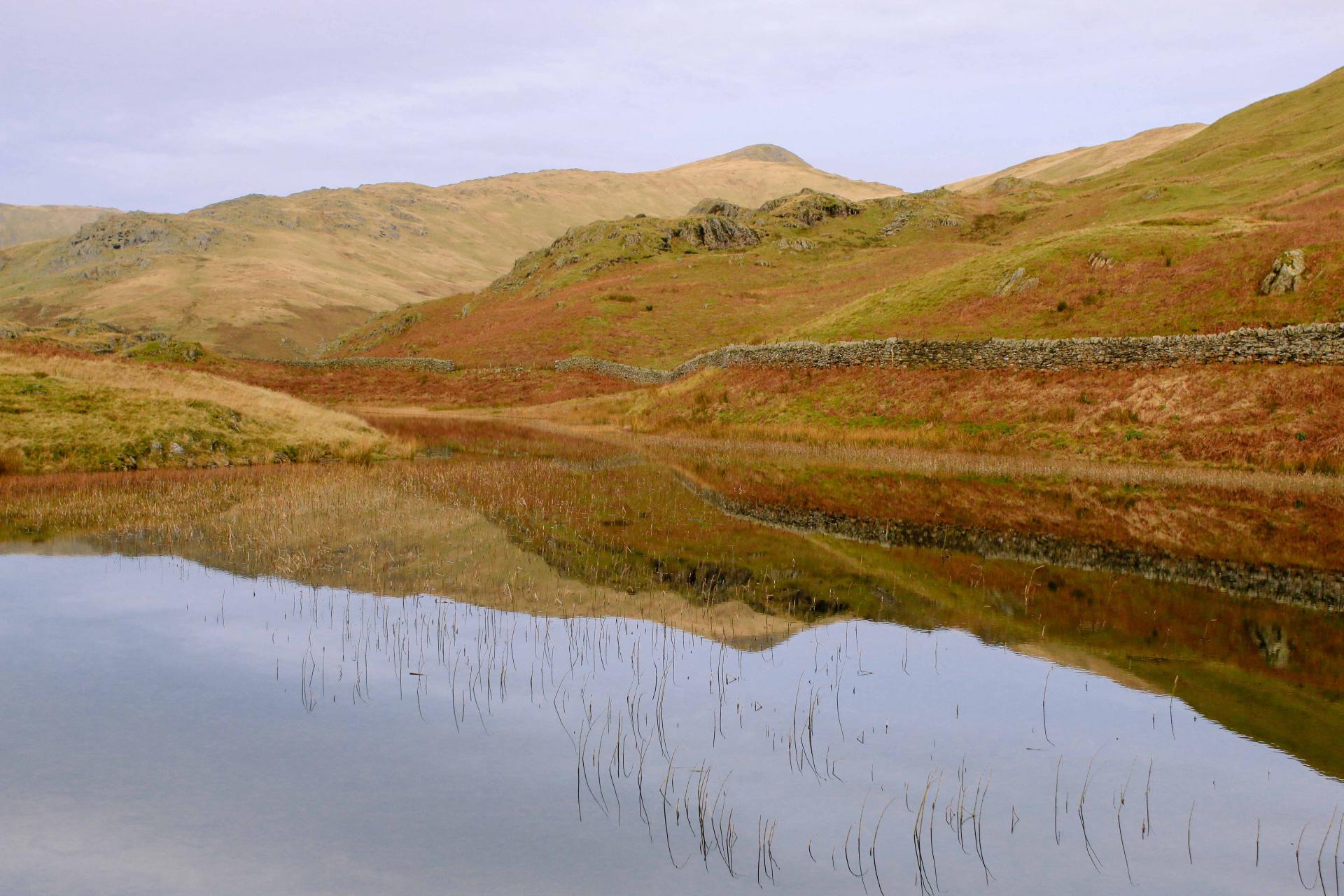 Walk Alcock Tarn and Nab Scar in the Lake District Cumbria map route