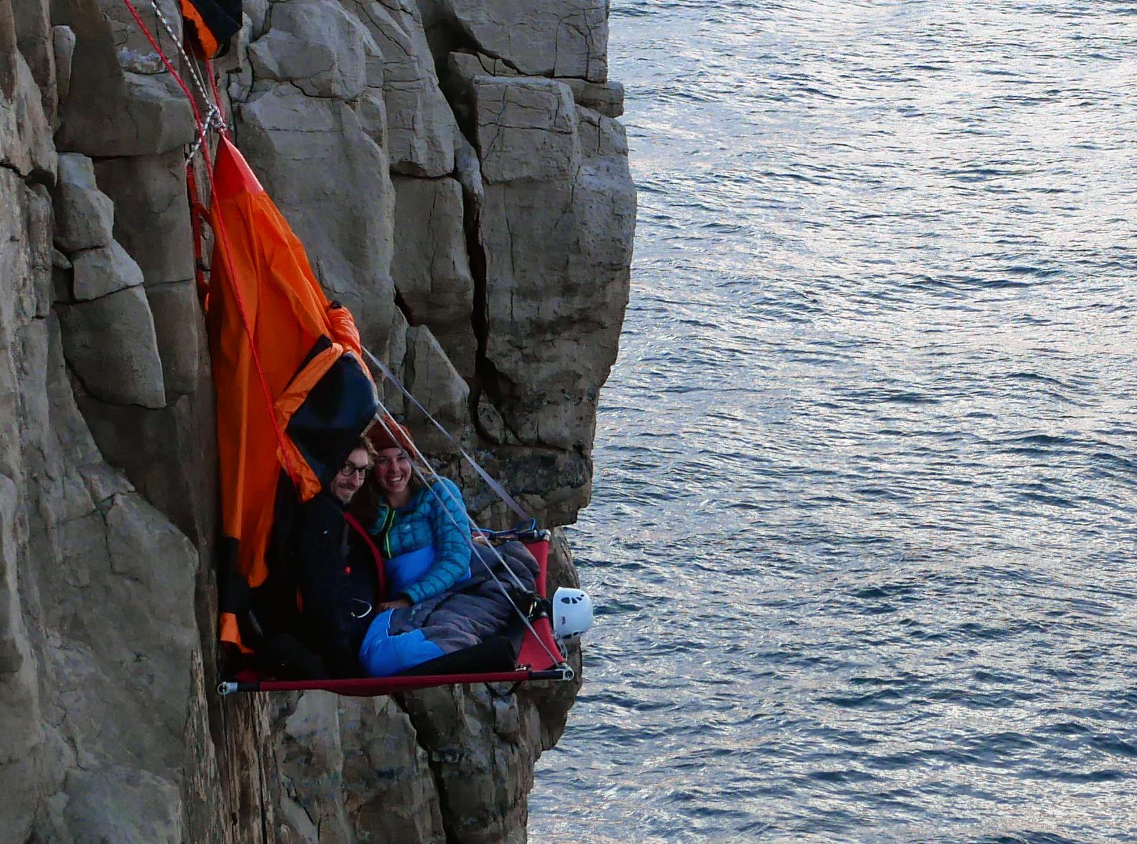 How it feels to go cliff camping