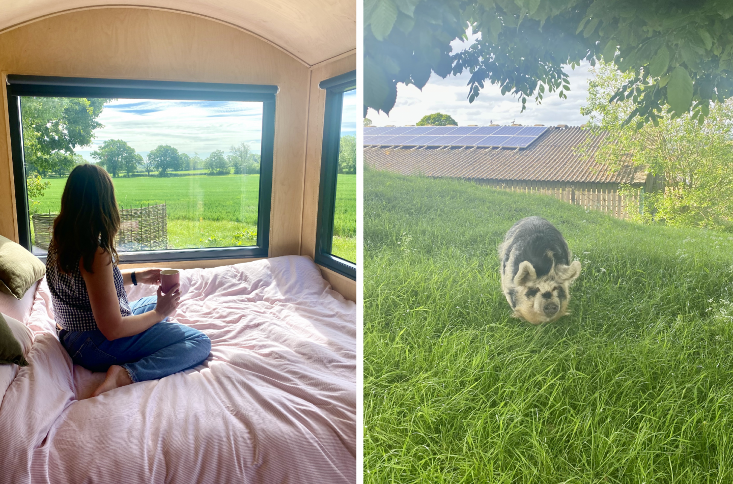 Review Fat Pheasant Shepherd Huts | Oxfordshire Best Glamping options Shepherd's Hut with hot tub Cotswolds